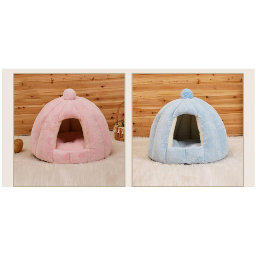 Round and semi-enclosed cat's nest kennel litter cushion