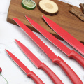 Non stick 5 pcs kitchen knife set