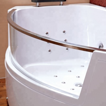 Jetted Clear Glass Bathtubs with Led Light