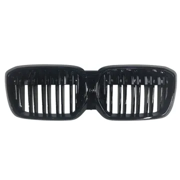 BMW ix3 Grille Replacement: Dual Line Bright Black Carbon Fiber Front Grille