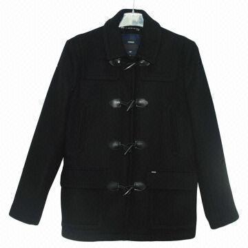 Men's winter coat, made of woolen fabric