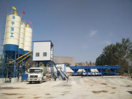 energy-saving commercial concrete producing plant HZS50 made in China
