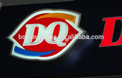 Famous brand LOGO advertising vacuum formed acrylic embossing light box