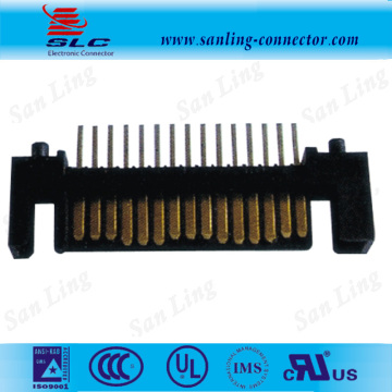 PCB application straight dip SATA 15pin male sockets connector