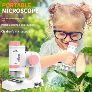 Professional Kids' Microscope with Light: Perfect for Educational Pretend Play and Beginner Science Learning