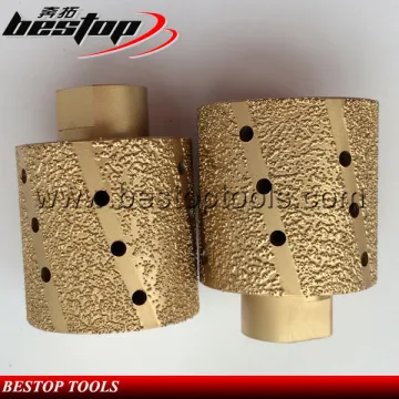 Bestop Hot Sale D50mm Brazed Diamond Grinding Drum Wheels for Granite Sink Holes