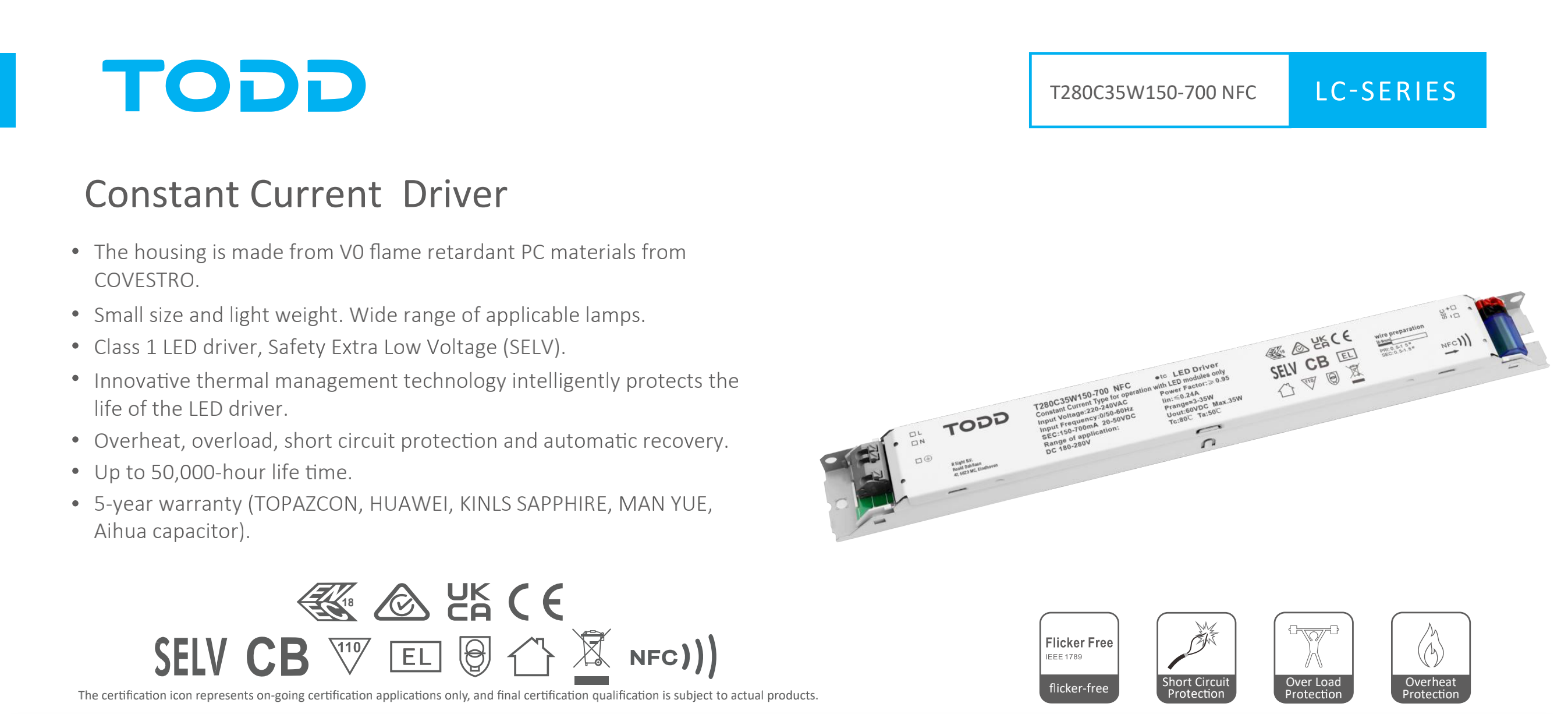 led driver T280C35W150-700 NFC
