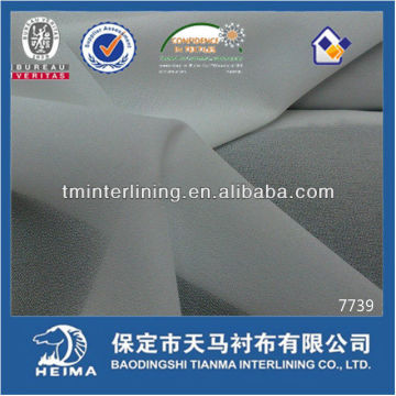 thin fusible woven interlining fabric for lady's wear