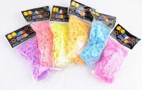 2014 Hot DIY Colorful Tie Dye Gold Rainbow Loom Bands for Children Riddle (D4)