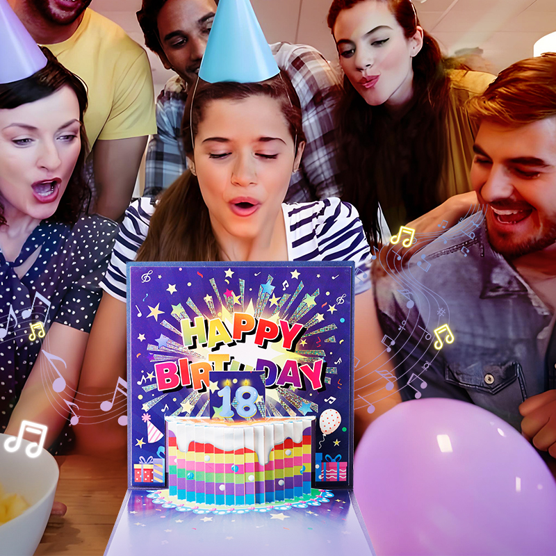 light and sound birthday card