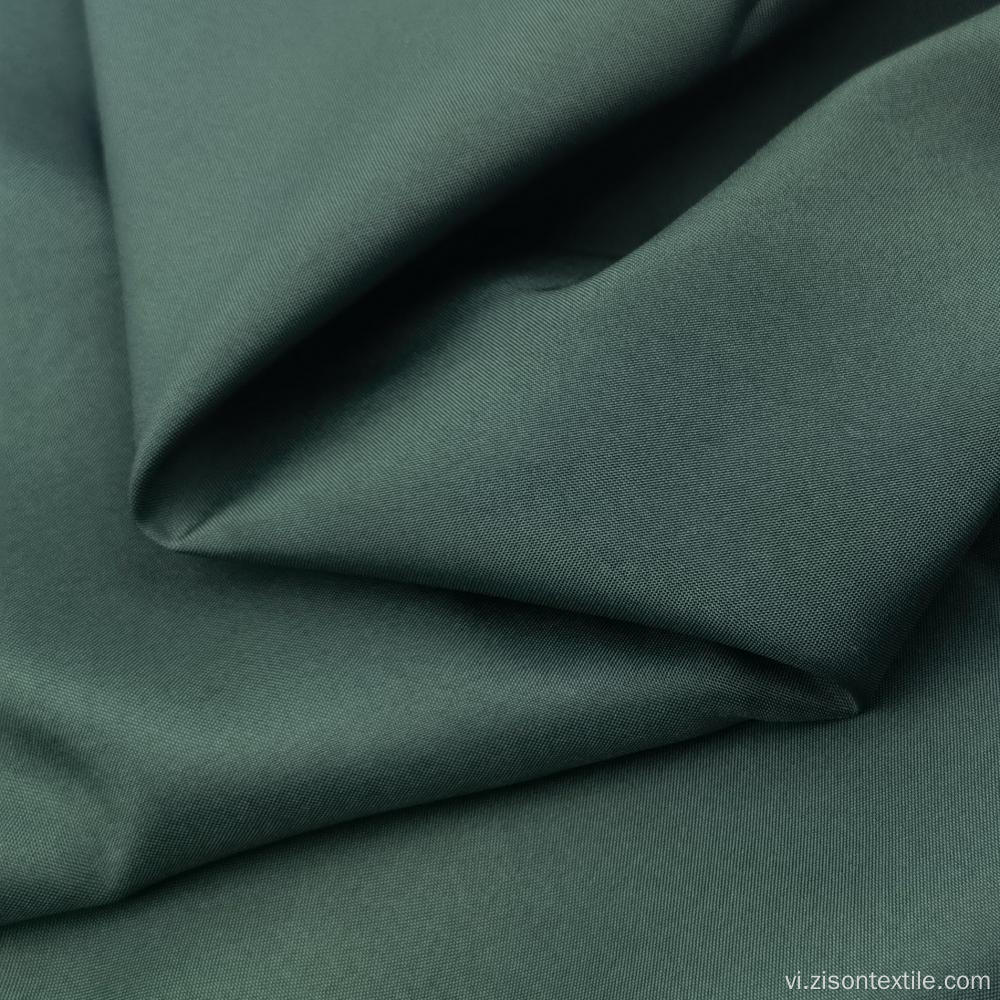 Vải Pongee dệt nhuộm màu xanh lá cây đậm nhẹ
