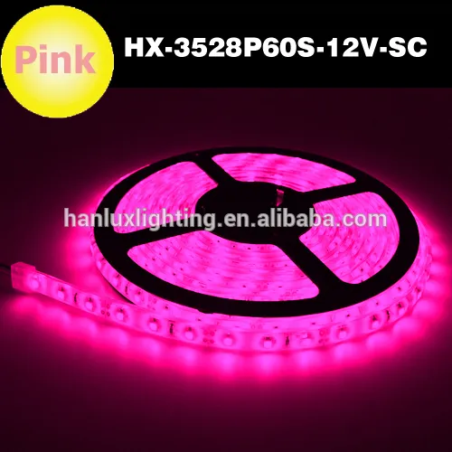 LED Strip SMD3528,flex led strips 12v, LED tape light IP68 Pink