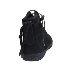 Black canvas sapatos na goma outsole lace-up rock shoes