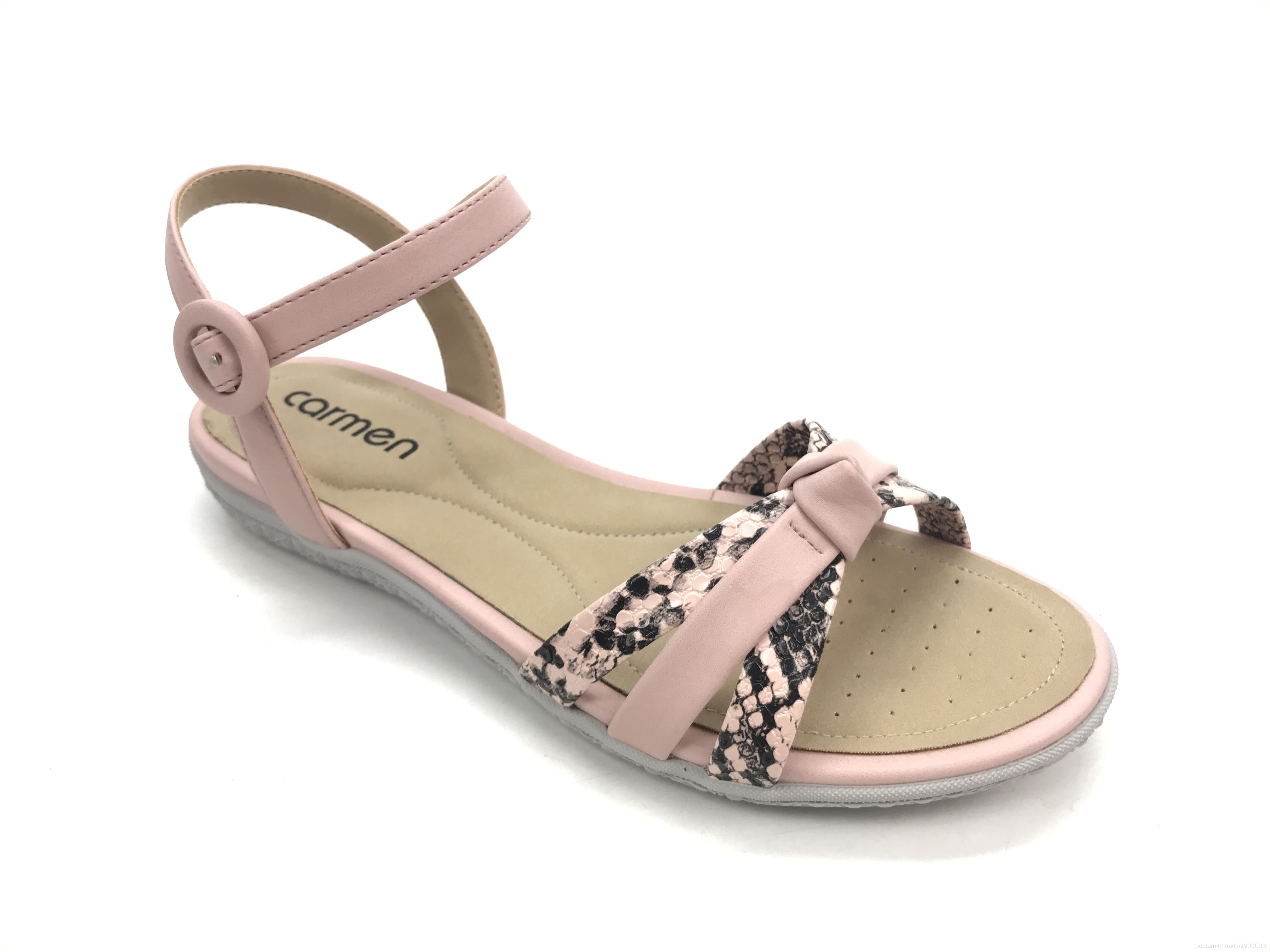 Sommer Python Muster flache Frauen Sandalen Sandalen