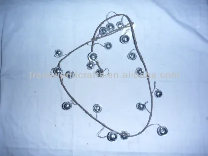Fashionable Pure Handmade Bright silver bell garland for worldwide decoration wholesale,chain shop,importer.
