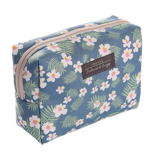 Organisateur de maquillage de voyage en coton floral Sac de cosmétique