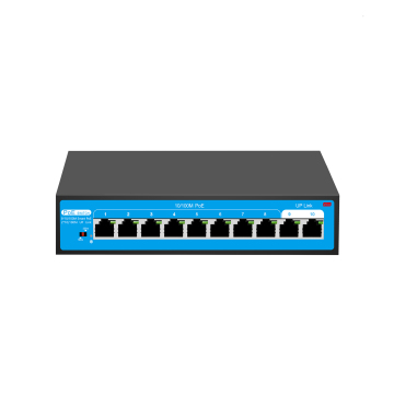 10-Port 10/100M Mini 8+2 Dedicated 100M PoE Ethernet Switch for Internal IP Monitoring