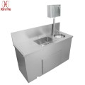 Stainless steel sluice sink with cistern