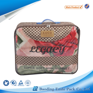 pvc pillow bag for duvet packaging with zipper