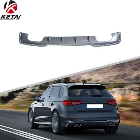 2017-2020 AUDI A3 Hatchback S-line S3 Style Rear Diffuser Bumper