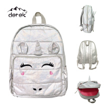 Unicorn PU sewn children's schoolbag