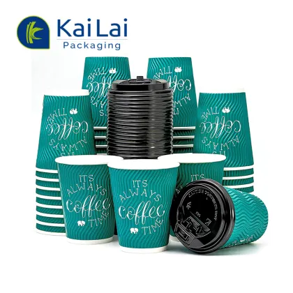 Wholesale Recyclable Disposable Paper Coffee Cups for Hot Drinks