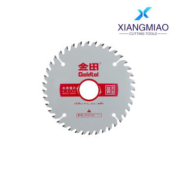 شفرة منشار دائري TCT لأعمال النجارة من جولدتول (125 ملم، 40 طن)