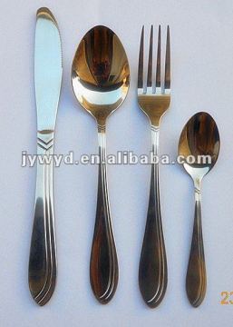 Simple Design Stainless Steel Tableware Set