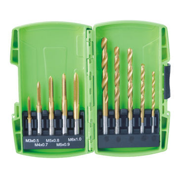 10-piece Drill and Tap Set in Plastic Box