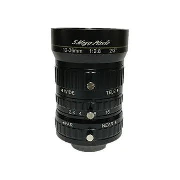 HIKROBOT 5MP Industrial Zoom Lens (MV1236M-5MP) for Machine Vision: 12-36mm F2.8 2/3" C-mount Lens