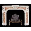 Exquisite White Red Marble Mantel for Luxurious Home
