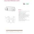 Novo estilo prático LED de emergência luminosa cabeça gêmea