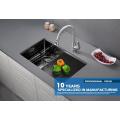 Black Stainless Steel Drainboard Farmhouse Outdoor Sink