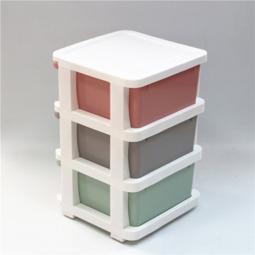 Plastic Storage Drawer White frame Space saving 3 layers storage organizer box