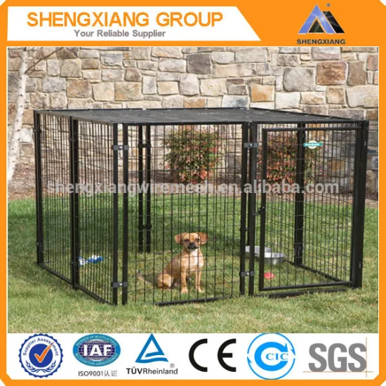 hot sale Black Powder Coated Dog Kennels