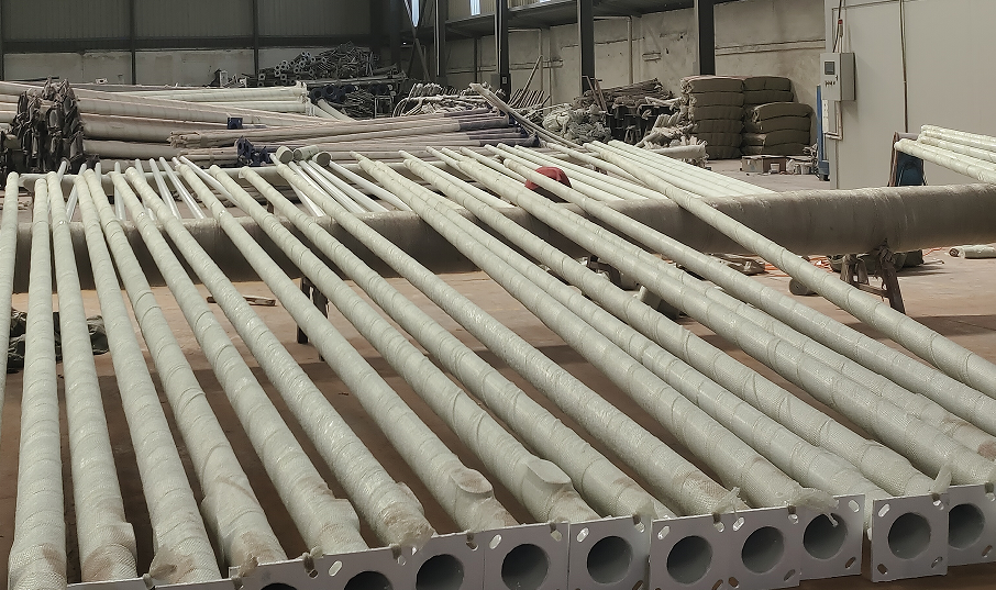 Hot dip galvanized steel pole street light pole