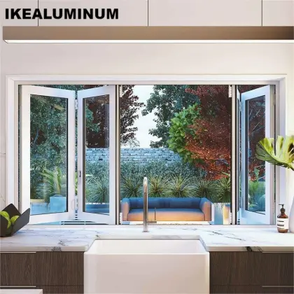 Ikealuminum 2024 Aluminum Balcony Folding Windows and Doors