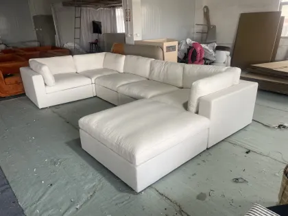 Modern Luxury White Down Cloud Sofa Bed