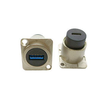 D Type USB A to USB C Adapter with Flange