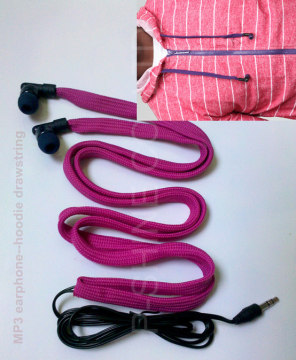 women's hoodie drawstrings washable headphones