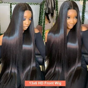 Uniky raw brazilian human hair lace front wig,straight lace front wigs human hair,hd lace front human hair wigs for black women