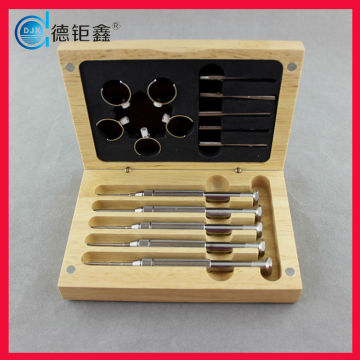 China factory supply high-end quality with elegant wood box screw driver birthday gifts for men