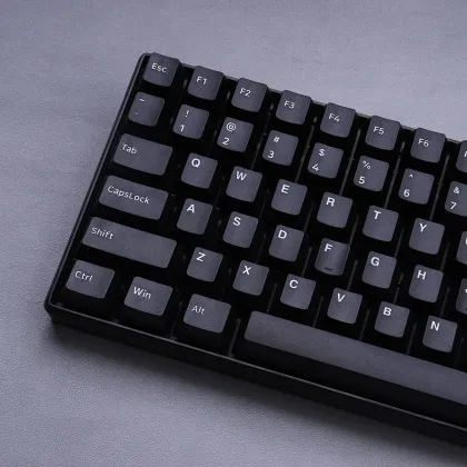 White on Black PBT Double Shot Keycaps for Filco Cherry Ducky iKBC Mechanical Gaming Keyboard
