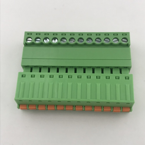 12pin spring plug-in terminal block male to female