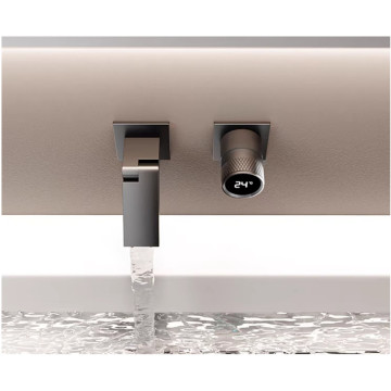 Meiyani Wall-Mounted Hidden Single Hole Bathroom Waterfall Sink Faucet
