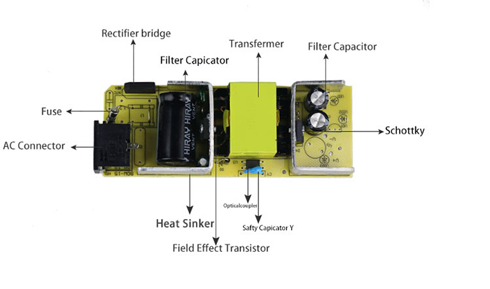 pcb of laptop adapter