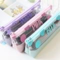 Custom fashion color style PU pencil case