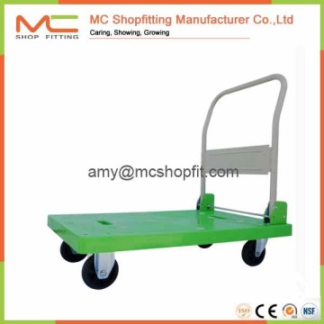 Heavy duty light weight fold platform plastic trolley