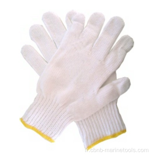 Coton tricoté des gants de travail