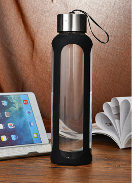 Free Heat-Resistant Sports Glass Water Bottle